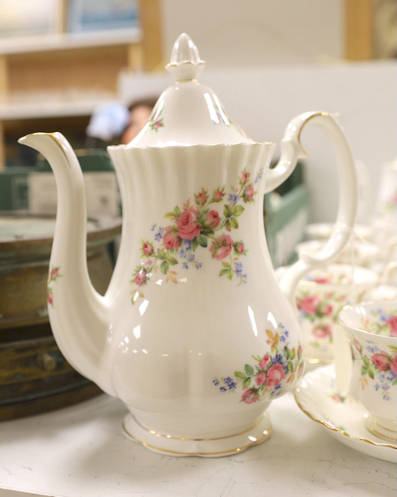 A Royal Albert Moss Rose tea service